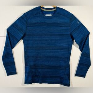 Smartwool Men's Classic Thermal Merino Base Layer Crew Long Sleeve Blue Sz Large